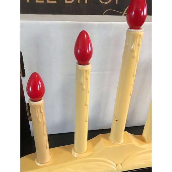 Vintage Electric 5-Light Candelabra Window Candle Lamp With Red Bulbs - Picture 6 of 9